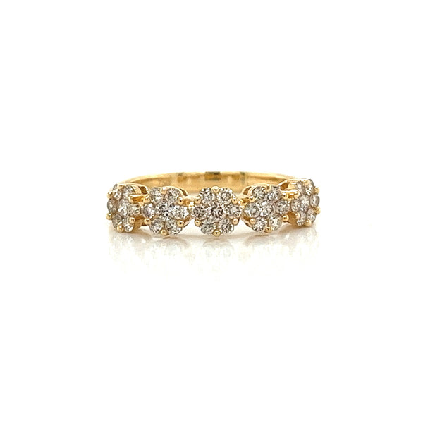 Five Diamond Cluster Ring