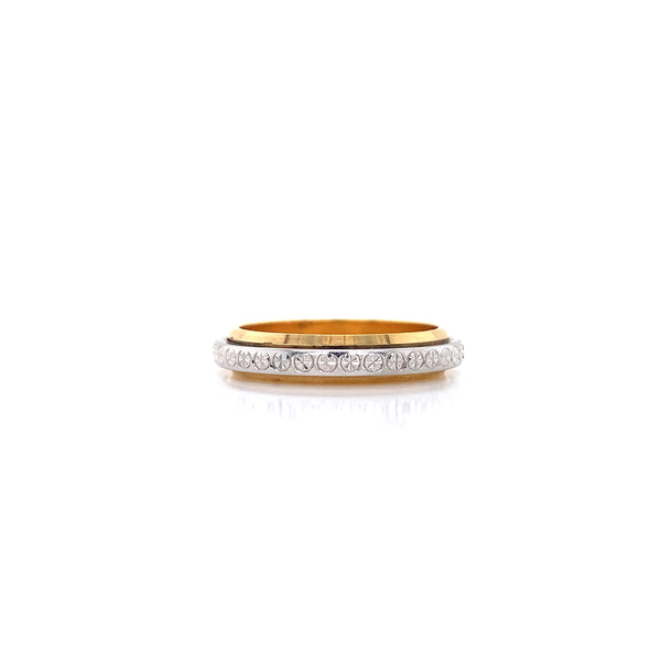 18k white and yellow gold ring