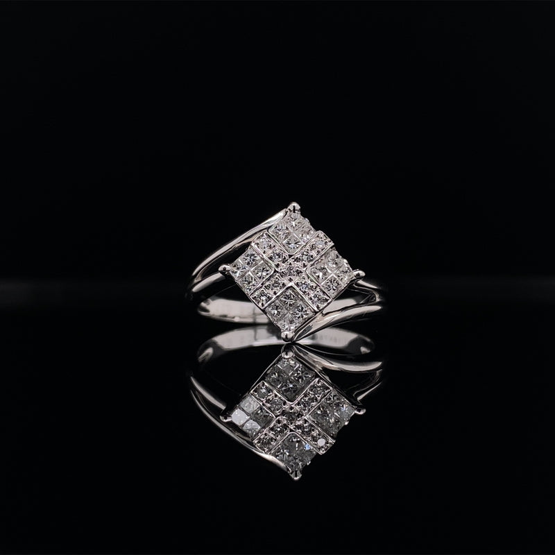 princess cut diamonds dress ring