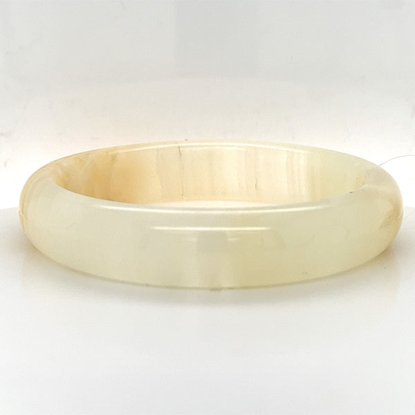 White Linear Jade Bangle