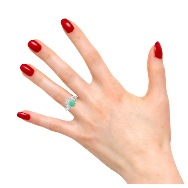 Jade Tapered Diamond Ring