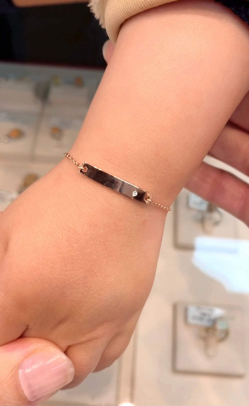Baby Bracelet With Diamond Just Gold Jewellery Sydney