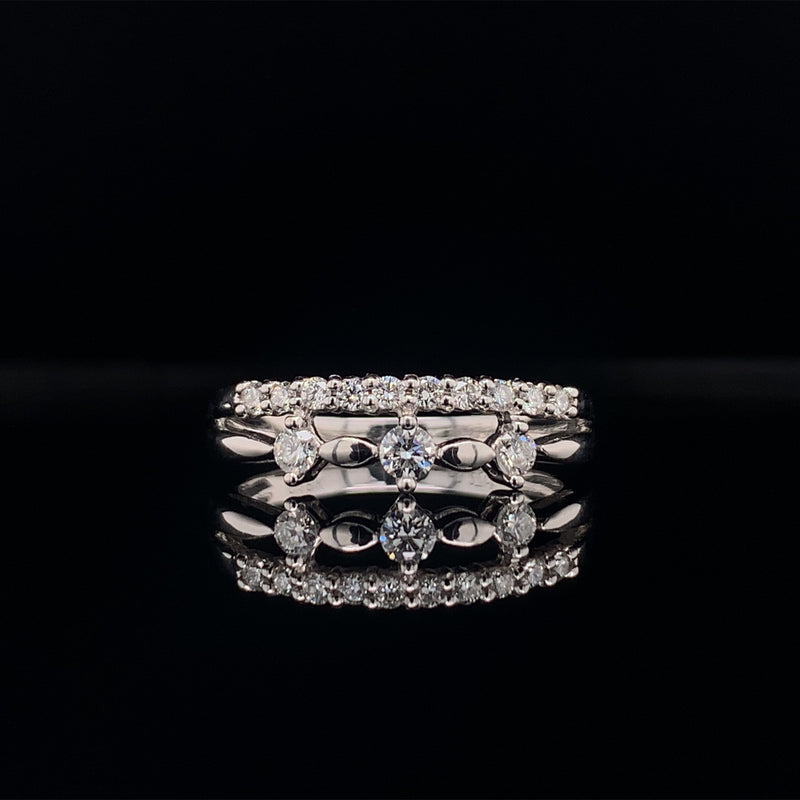 eternity band with dancing diamonds dress ring