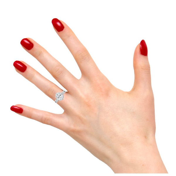 Oval Cut Diamond Antique Style Split Shank Diamond Ring