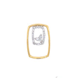 18k white and yellow gold diamond pendant