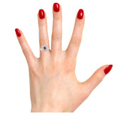 Pink Diamond Square Edge Double Halo Dress Ring