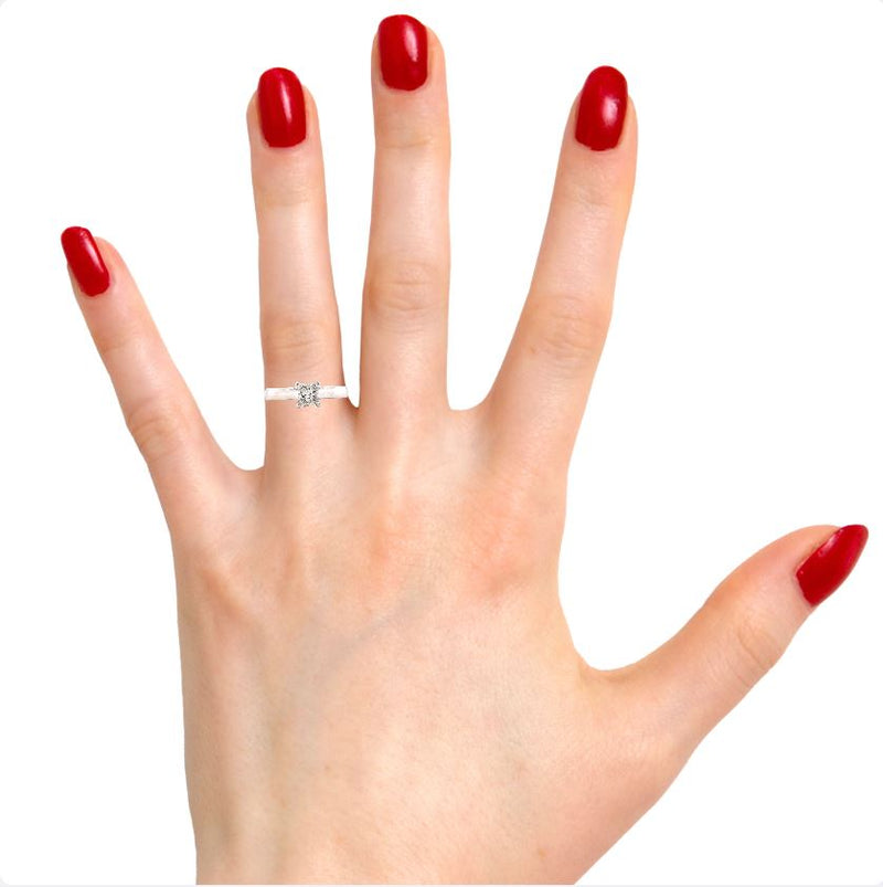 Princess Cut Four Prong Engagement Ring