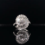 spinning diamonds baguette diamonds dress ring