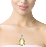 Regal Citrine Diamond Pendant