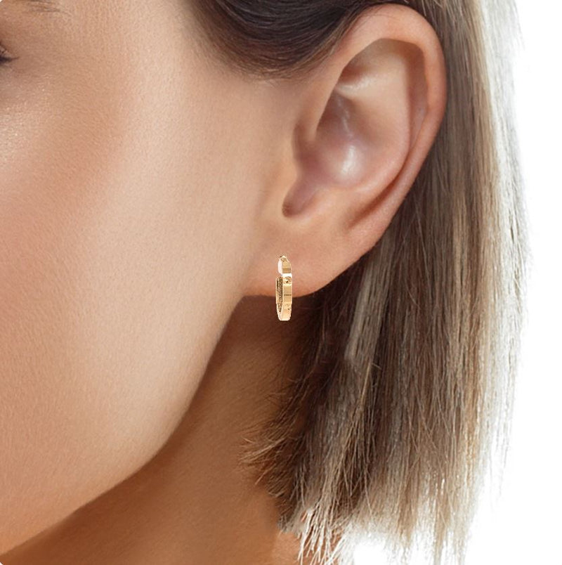 Rounded Polish Hoop Earring