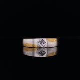 18k white and yellow gold diamond ring