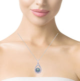 Tahitian Pearl Double Halo Pendant