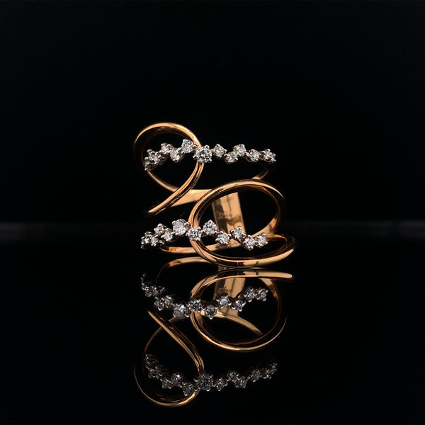 delicate daze rose gold diamond dress ring