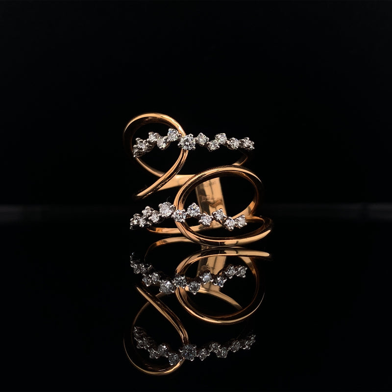 delicate daze rose gold diamond dress ring
