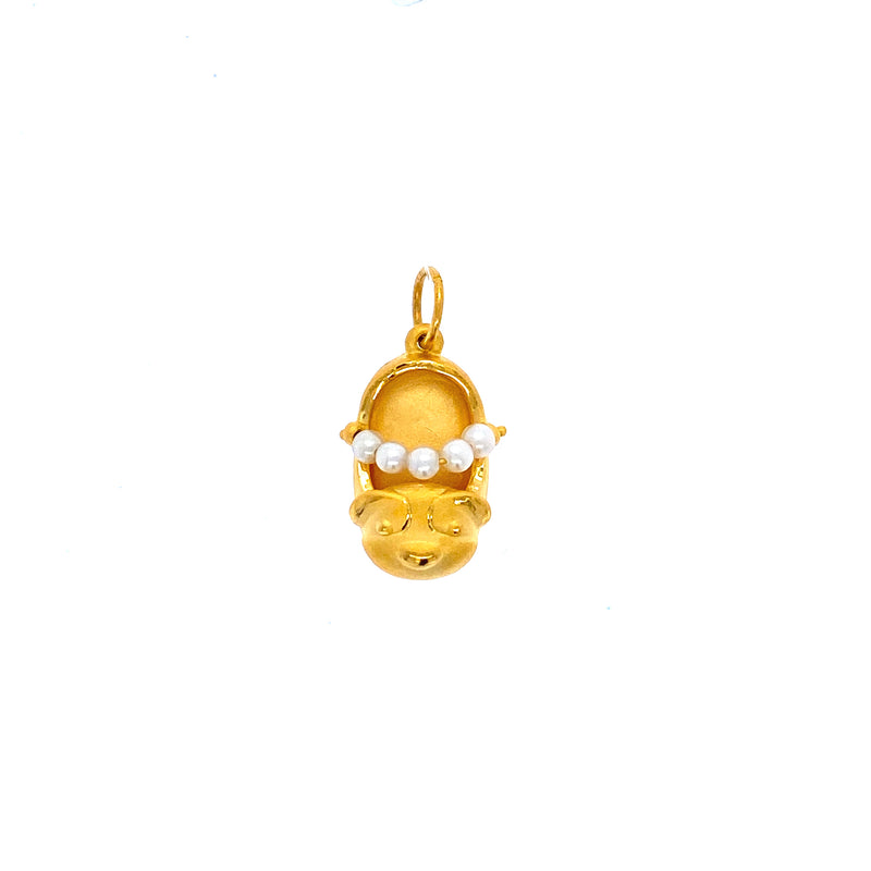 24k gold shoe pendant