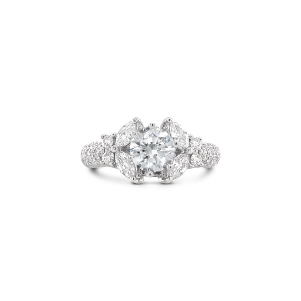 white gold diamond marquise diamonds setting