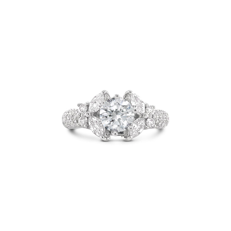 white gold diamond marquise diamonds setting