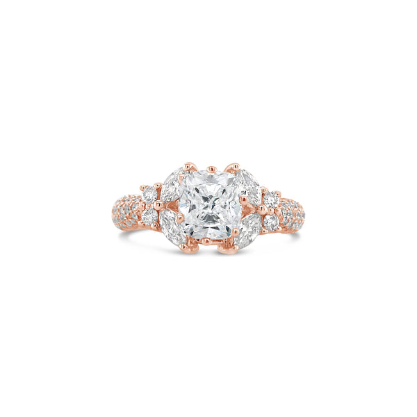 cushion cut diamond engagement ring