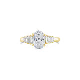 oval cut diamond yellow gold engagement ring