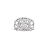 Oval cut antique style diamond ring