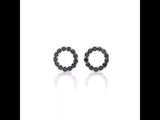 Black Diamond Circle Earring