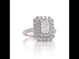 Double Halo Cushion Cut Diamond Ring