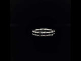 18k white gold sectioned stack ring video