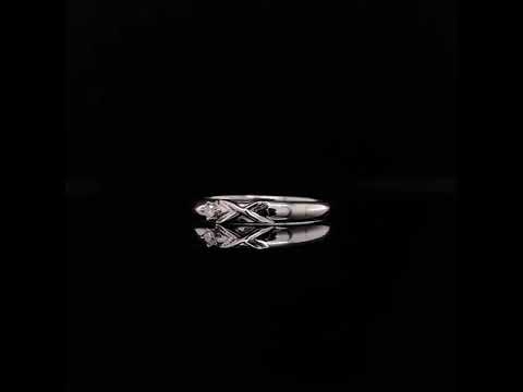18k white gold diamond cross ring video