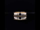 Men's Two Tone Milgrain Ring
