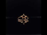 18k star diamond rose gold dress ring video