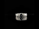 Textured 18k white gold ring video