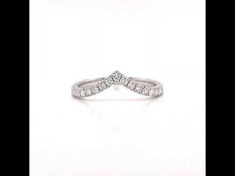 White Pointed Crown Diamond Ring