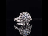 Double Halo Round Brilliant Diamond Ring