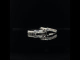 Men's satin and polish contrast ring with centre diamond video