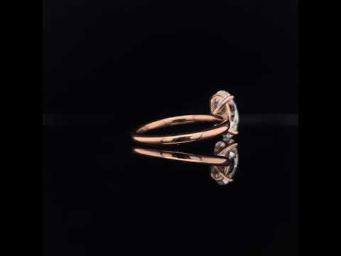 OVAL SOLITAIRE ENGAGEMENT RING - 18k Rose Gold