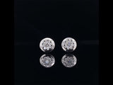 18k white gold floral diamond studs video