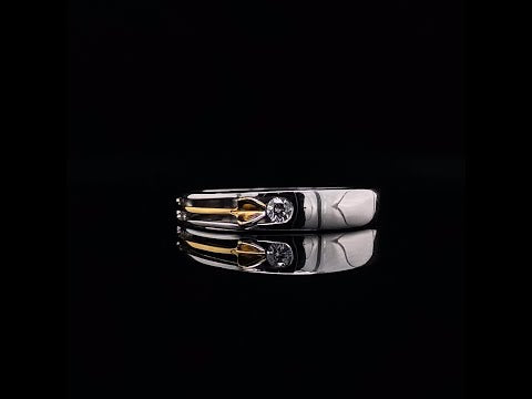 White and yellow gold diamond band video, Gold Jewellery Sydney Australia 