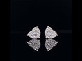 18k white gold diamond heart earrings video