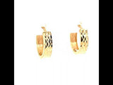 Gold Textured And Smooth Hoop Earrings