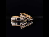 Milgrain Detail White And Yellow Gold Ring