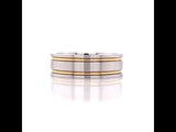 Double Line Two Tone Men's Wedding Ring