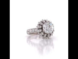 Double Halo Round Brilliant Diamond Ring