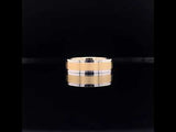 Two Tone Matte Satin Finish Men's Ring