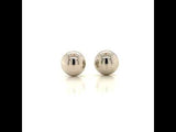 White Gold Ball Earring Studs