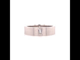 men's satin finish emerald cut diamond wedding ring