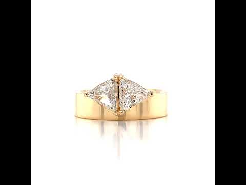 Double Trillion Diamond Ring, Sydney Engagement Ring