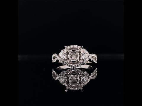 round cut antique style split shank diamond ring video