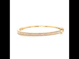 Yellow Triple Linear Diamond Bangle 