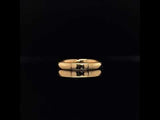 18k yellow gold curved diamond band video