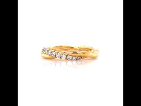 Yellow Twirl Diamond Ring